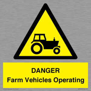 DANGER Farm Vehicles Operating